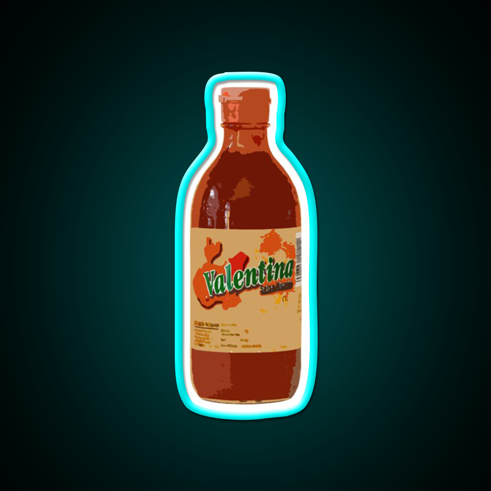 Valentina Hot Sauce Beer Bar Decor Led Neon Sign Rgb Color - Size and dimension reference