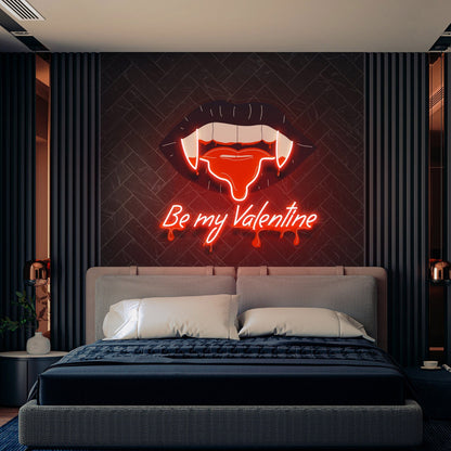 Valentines Day Be My Valentine Led Uv Neon Sign Wall Art | Shineneon