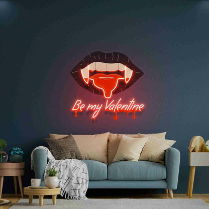 Valentines Day Be My Valentine Led Uv Neon Sign Wall Art | Shineneon