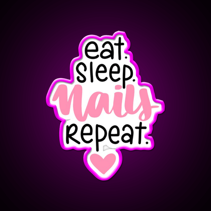Valentines Nailseat Sleep Nails Funny For Girls Nail Salon Led Neon Sign Rgb Color - Shineneon