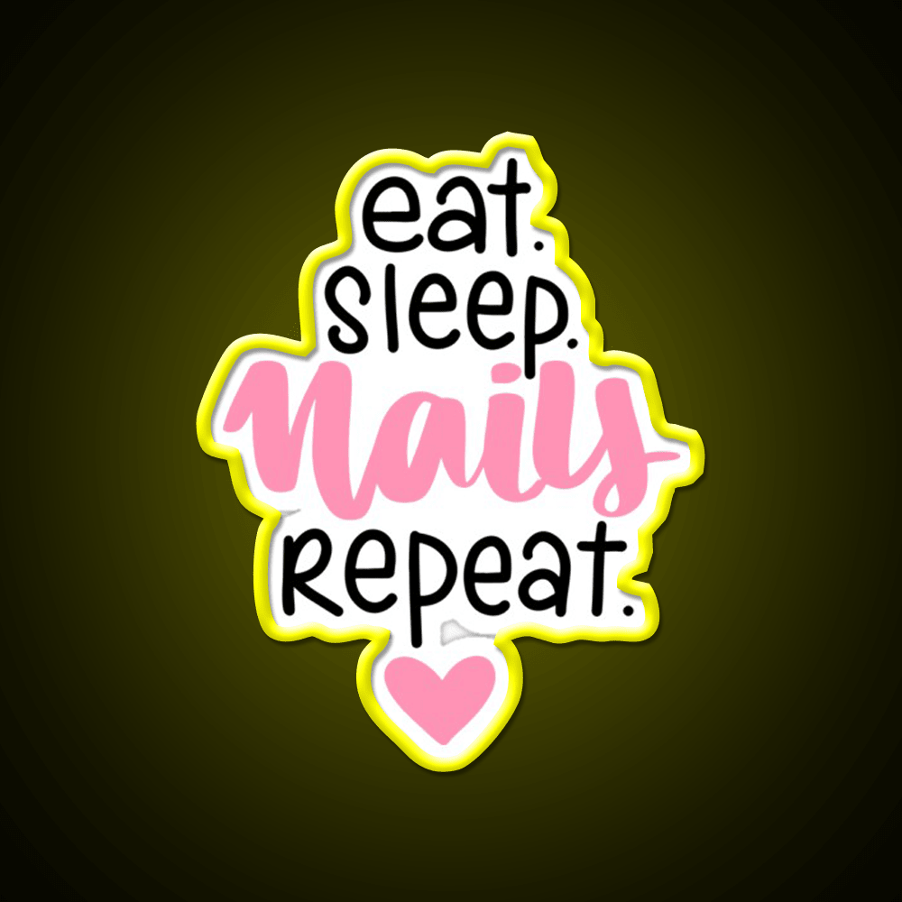 Valentines Nailseat Sleep Nails Funny For Girls Nail Salon Led Neon Sign Rgb Color - Shineneon