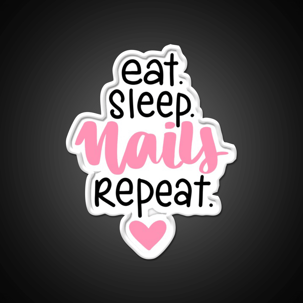 Valentines Nailseat Sleep Nails Funny For Girls Nail Salon Led Neon Sign Rgb Color - Shineneon