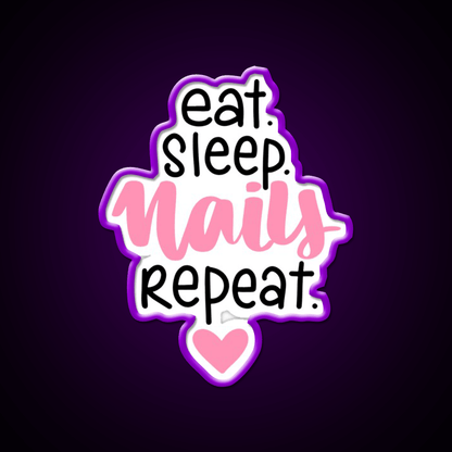 Valentines Nailseat Sleep Nails Funny For Girls Nail Salon Led Neon Sign Rgb Color - Shineneon