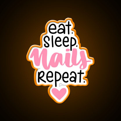 Valentines Nailseat Sleep Nails Funny For Girls Nail Salon Led Neon Sign Rgb Color - Shineneon