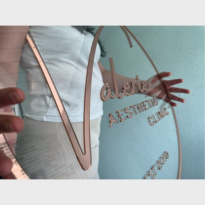 Valeriea Esthetic Clinic Acrylic Business Logo Sign - Shineneon