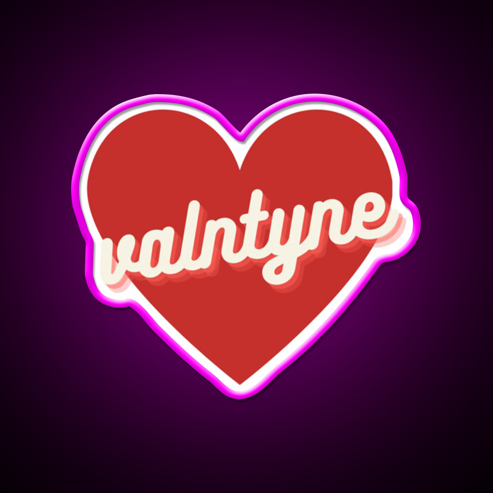Valntyne 5Sos Valentine Cocktail Chats Cocktail Bar Decor Led Neon Sign Rgb Color - Neon sign mounted on wall in room