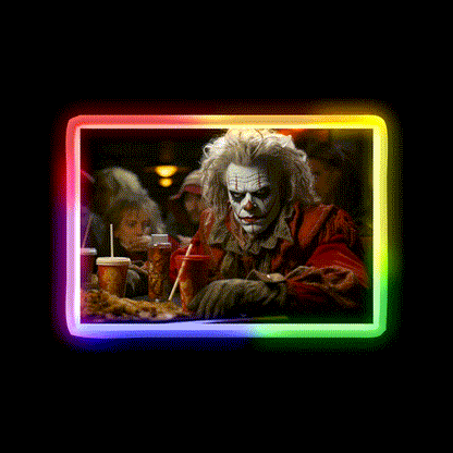 Vampire Dining Fast Food Led Neon Sign For Burger Place Rgb Color - LED neon sign close-up detail
