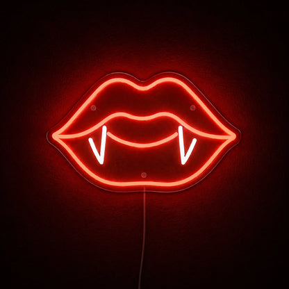 Vampire Lips With Fangs LED Neon Sign high-converting product image