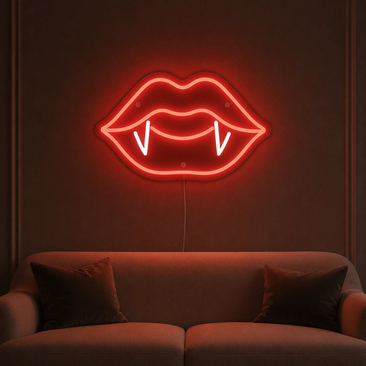Vampire Lips With Fangs LED Neon Sign - Shineneon
