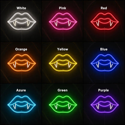 Vampire Lips With Fangs LED Neon Sign - Shineneon