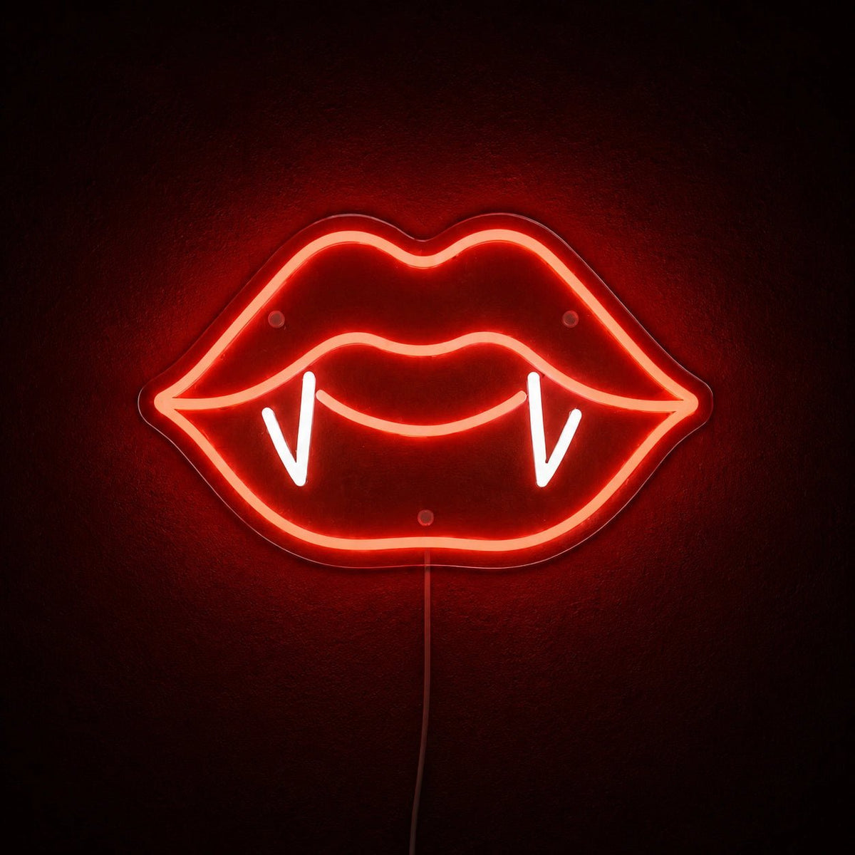Vampire Lips With Fangs LED Neon Sign - Shineneon