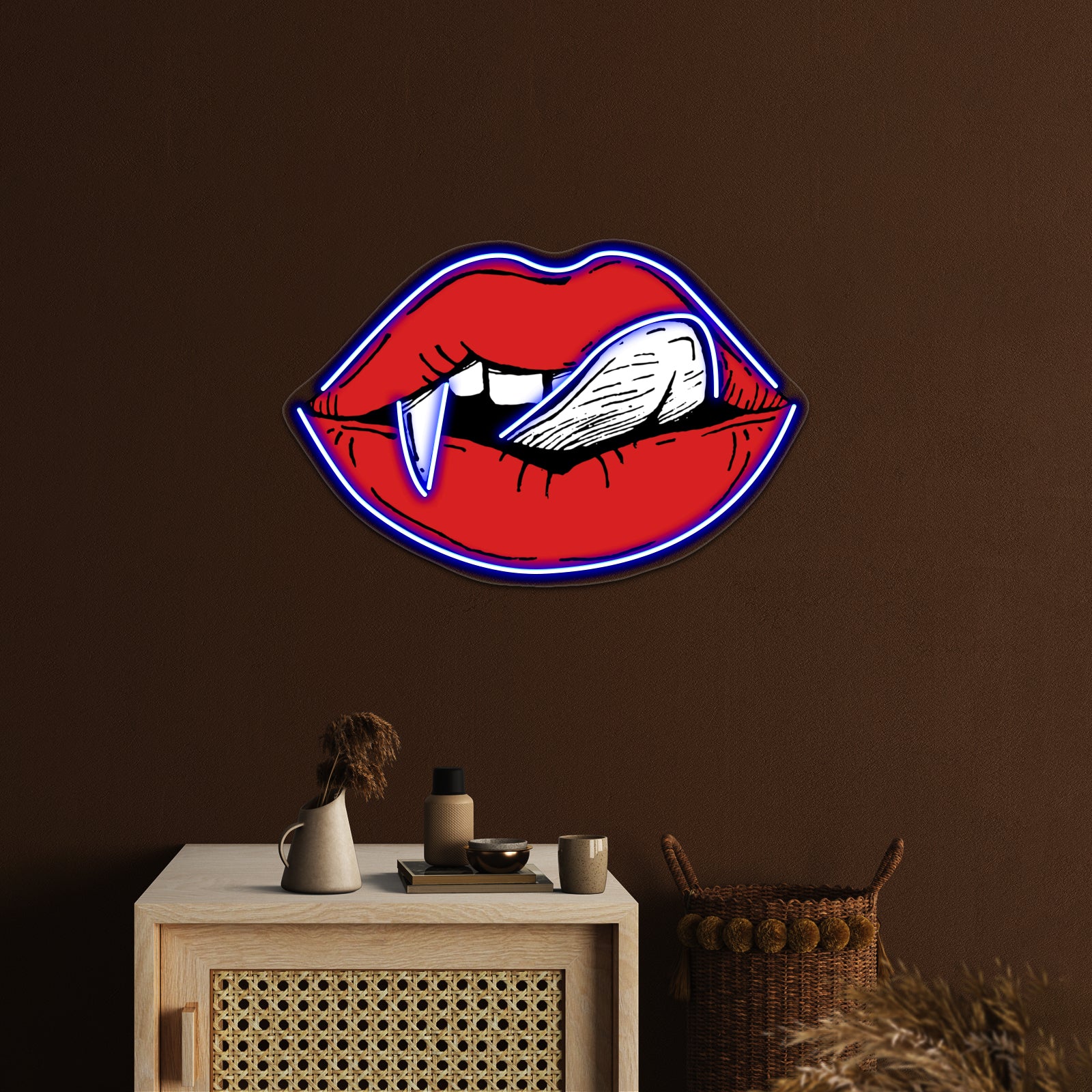 Vampire Red Lips Artwork Personalized Neon Signs | Shineneon