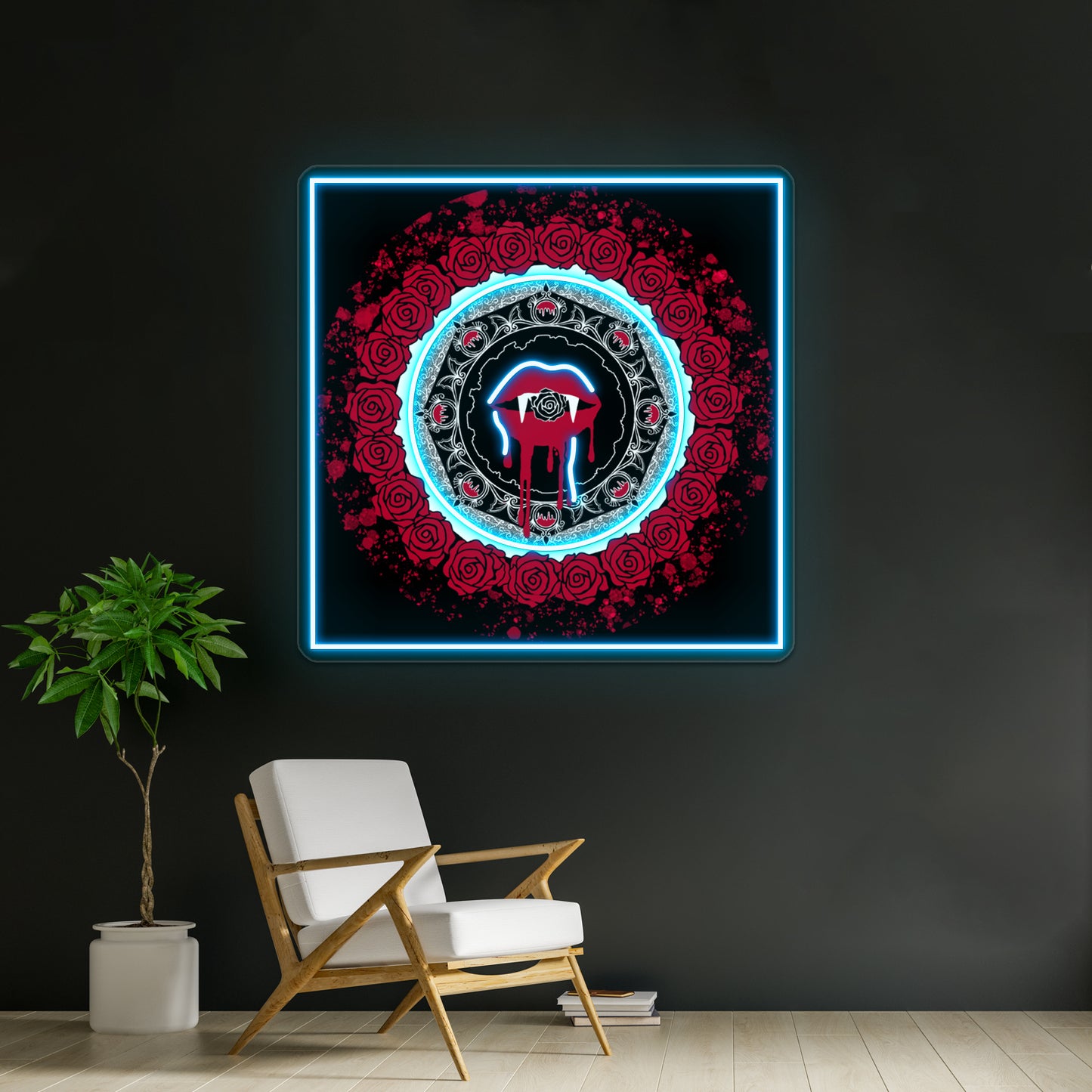 Vampire The Masquerade Inktober Kiss Sunweaver Wall Artwork Neon Signs