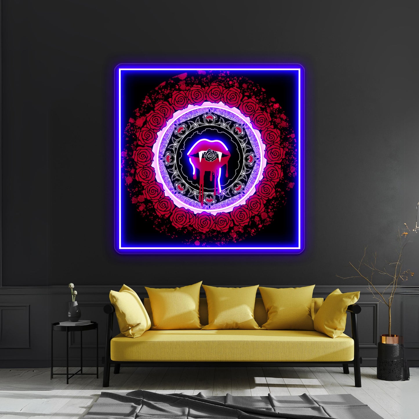 Vampire The Masquerade Inktober Kiss Sunweaver Wall Artwork Neon Signs