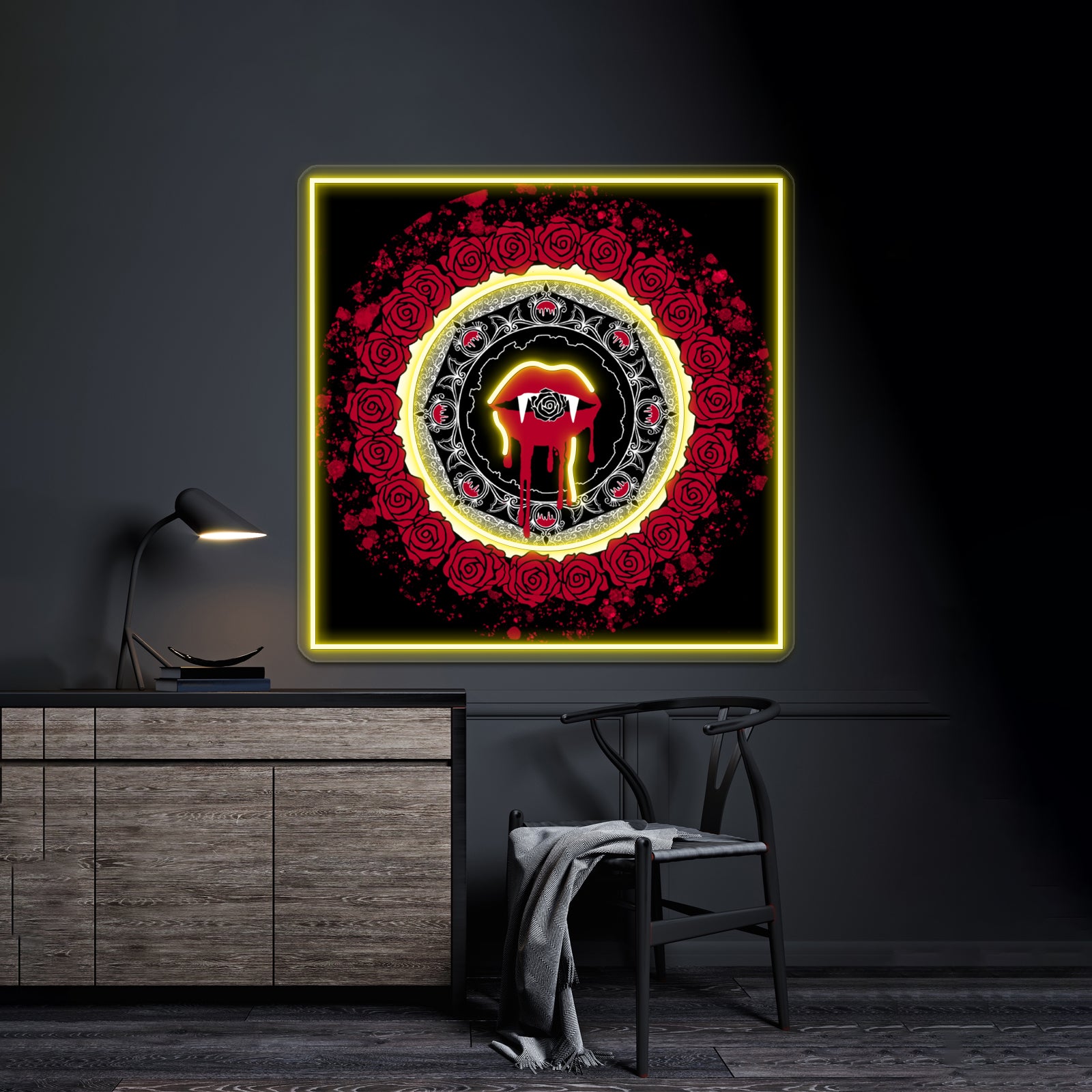 Vampire The Masquerade Inktober Kiss Sunweaver Wall Artwork Neon Signs | Shineneon