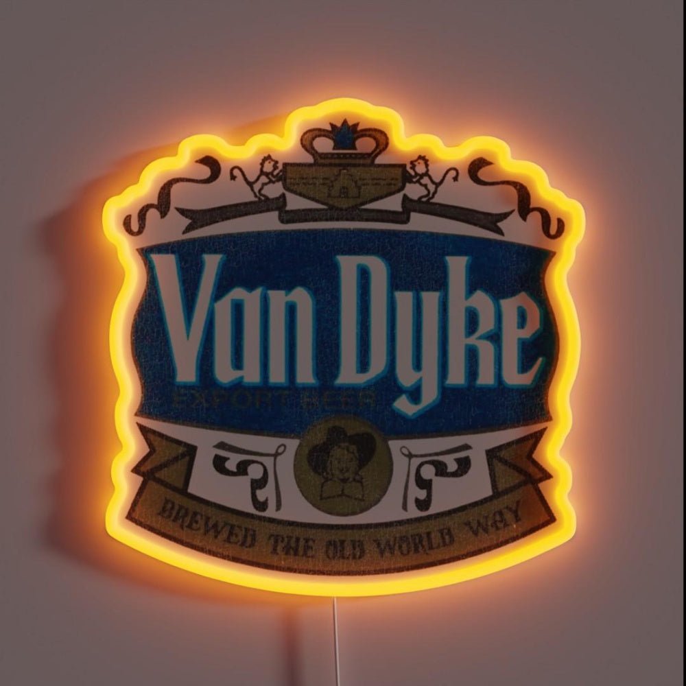 Van Dyke Export Beer Retro Defunct Breweriana Rgb Led Neon Sign - Shineneon