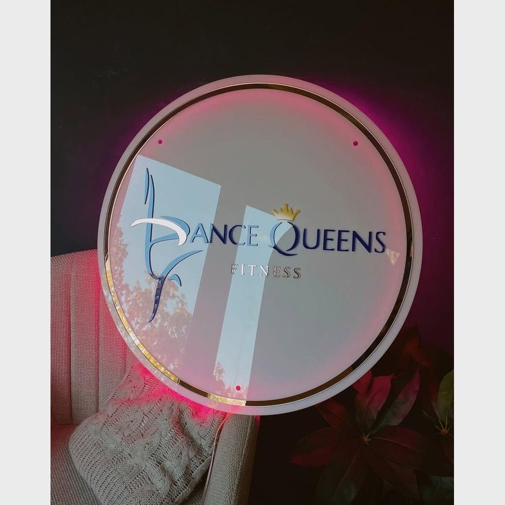 Vance Queens Fitness Acrylic Business Logo Sign - Shineneon
