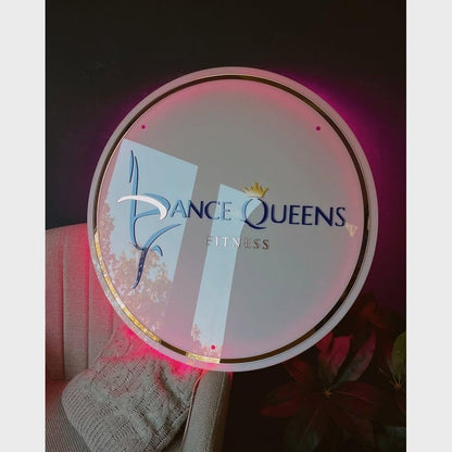 Vance Queens Fitness Acrylic Business Logo Sign - Shineneon