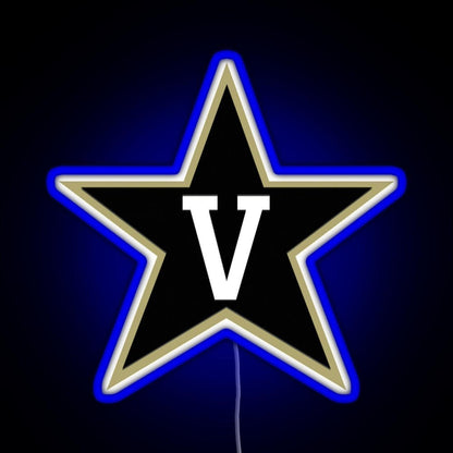 Vanderbilt Football Fbs 3 Rgb Led Neon Sign Pop Wall Art - Shineneon