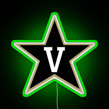 Vanderbilt Football Fbs 3 Rgb Led Neon Sign Pop Wall Art - Shineneon