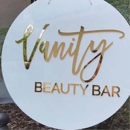 Vanity Beauty Bar Acrylic Business Logo Sign - Shineneon