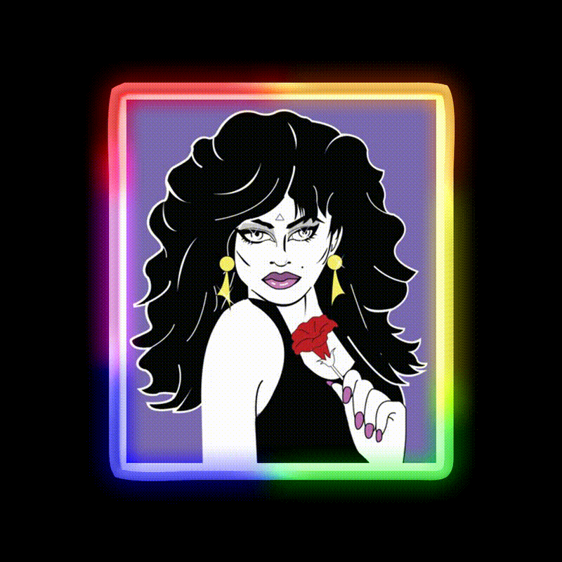 Vanity Nail Salon Led Neon Sign Rgb Color - LED neon sign close-up detail