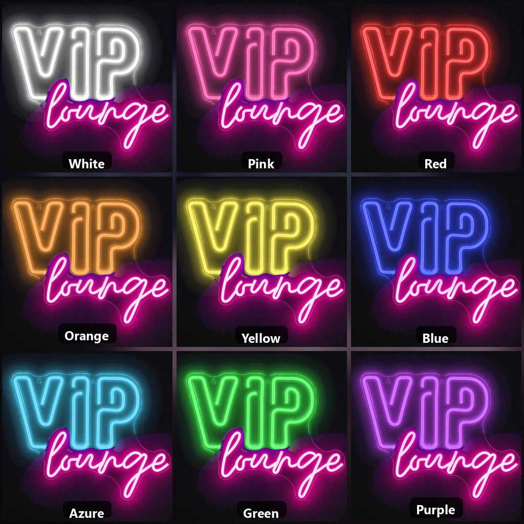 Vap Lounge In And Lights LED Neon Sign color grid