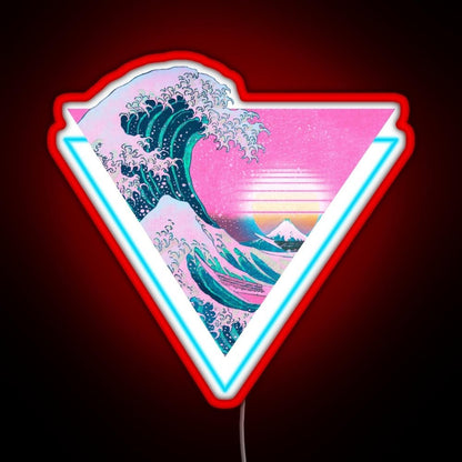 Vaporwave Aesthetic Great Wave Retro Rgb Led Neon Sign Pop Wall Art - Shineneon