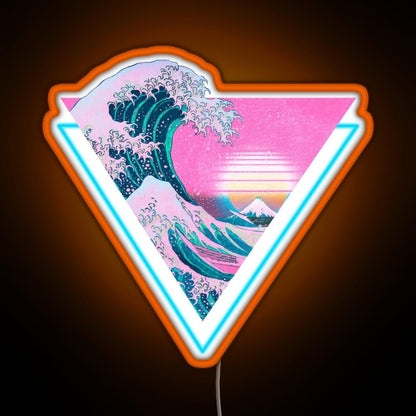 Vaporwave Aesthetic Great Wave Retro Rgb Led Neon Sign Pop Wall Art - Shineneon