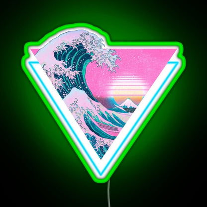 Vaporwave Aesthetic Great Wave Retro Rgb Led Neon Sign Pop Wall Art - Shineneon