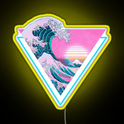 Vaporwave Aesthetic Great Wave Retro Rgb Led Neon Sign Pop Wall Art - Shineneon