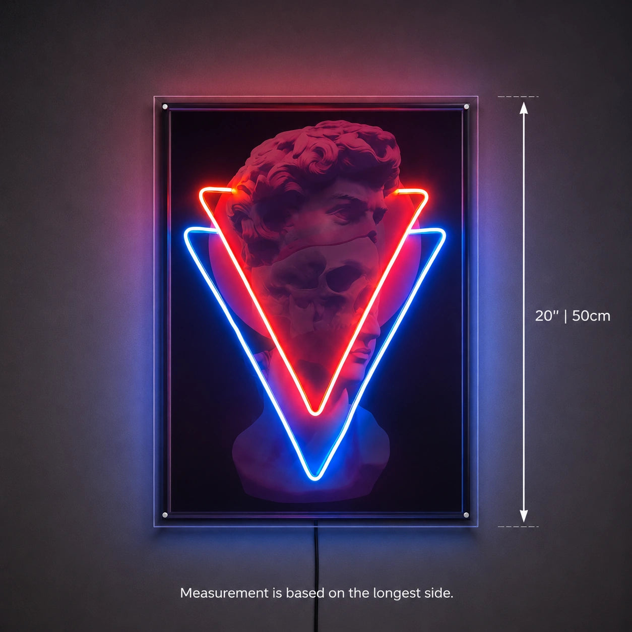 Vaporwave Triangle Neon Sign LED Neon Sign size image