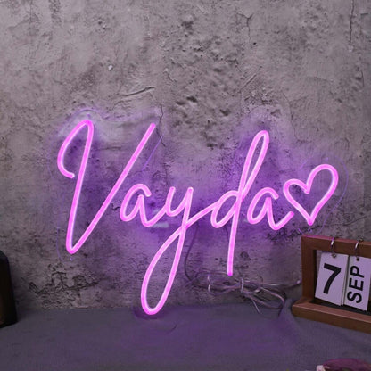 Vayda Purple Led Neon Sign - Shineneon