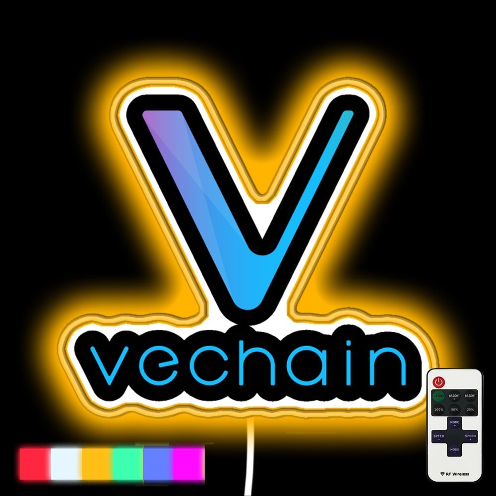 Vechain Vet Full Logo Led Neon Sign - Shineneon