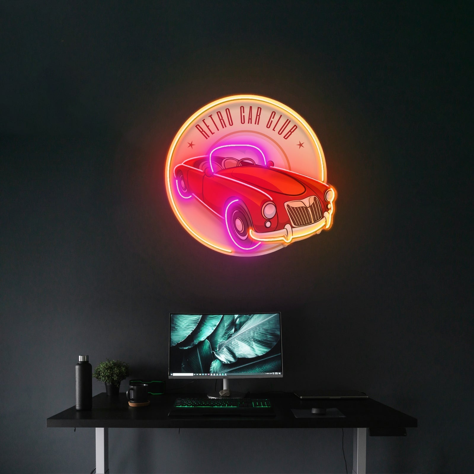 Vector Retro Car Label Led Neon Sign Light Custom Led Signs - Shineneon