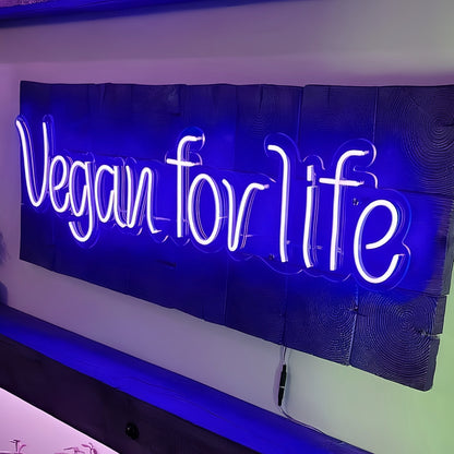 Vegan For Life Illuminate Your Compassionate Lifestyle With Neon Brilliance | Shineneon
