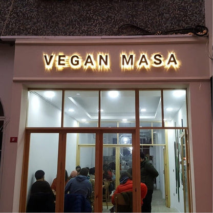 Vegan Masa 3D Backlit Channel Letters Led Light Sign - Shineneon