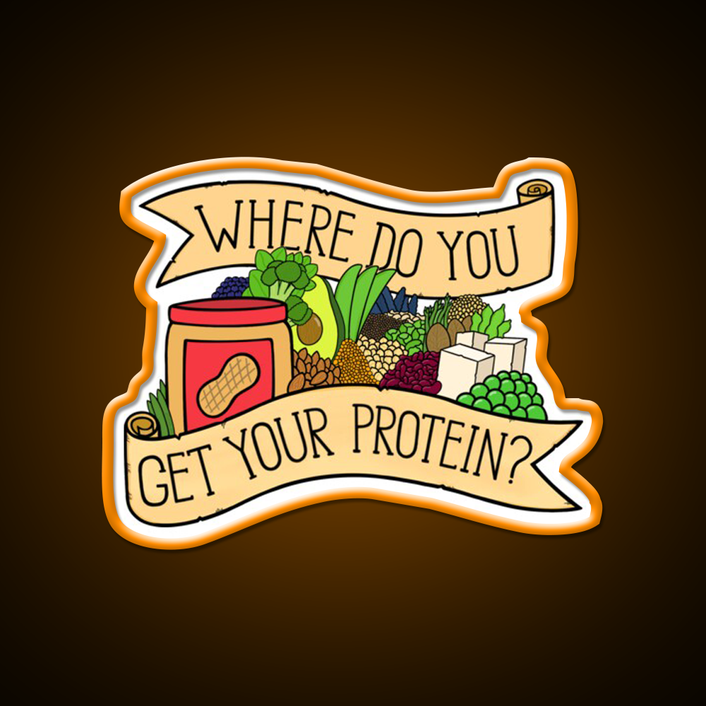 Vegan Protein Gym Fitness Led Neon Sign Rgb Color