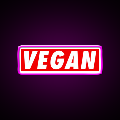 Vegan The Future Gym Fitness Led Neon Sign Rgb Color - Neon sign mounted on wall in room