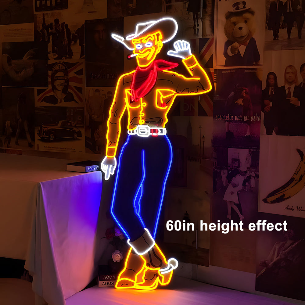 Vegas Vic Cowboy Led Neon Sign