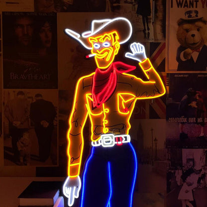 Vegas Vic Cowboy Led Neon Sign - Shineneon