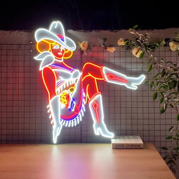 Vegas Vickie Cowgirl Led Sign Business Neon Sign - Shineneon
