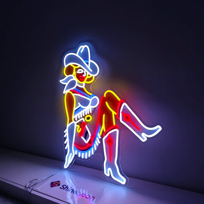 Vegas Vickie Cowgirl Led Sign Business Neon Sign - Shineneon