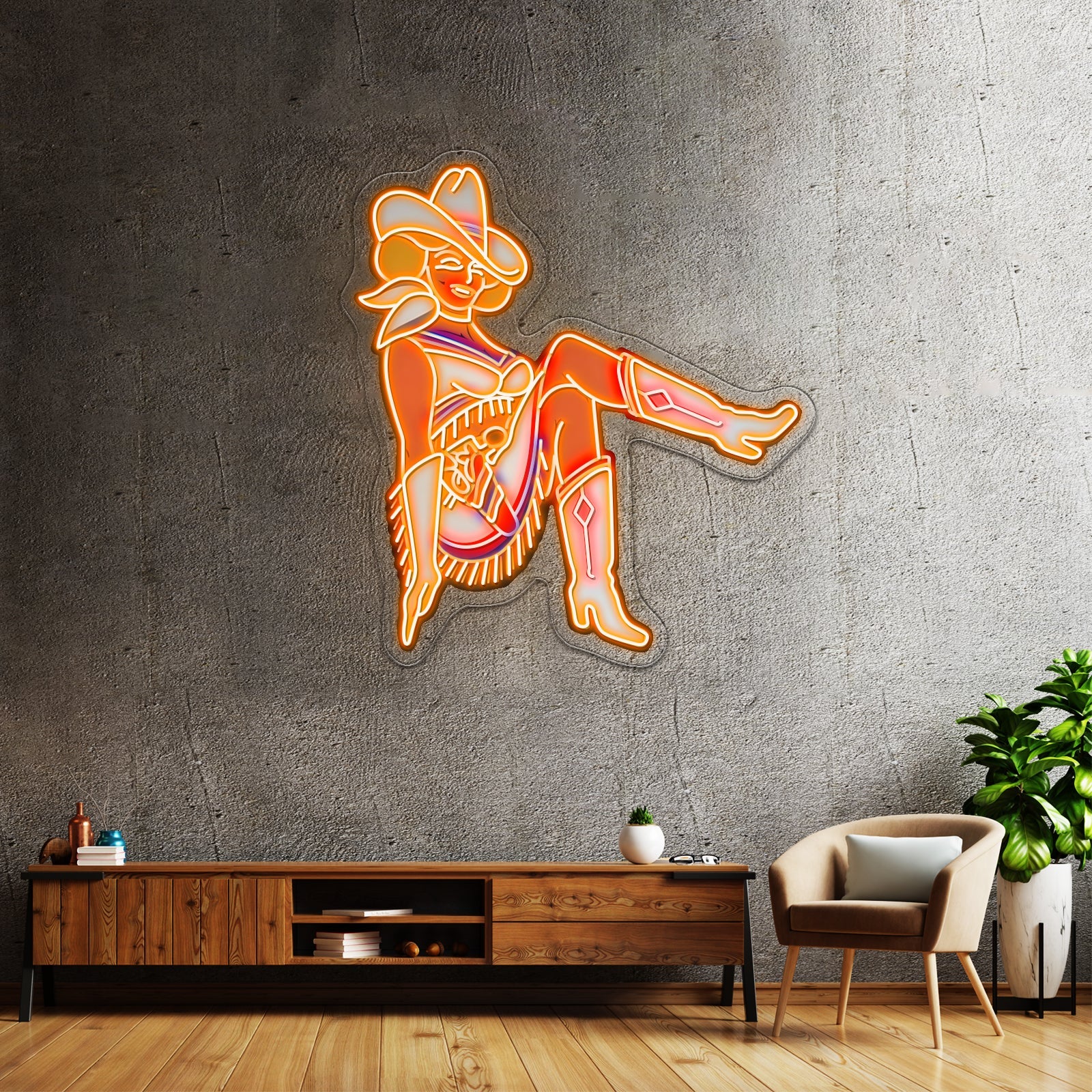 Vegas Vickie Cowgirl Led Sign Business Neon Sign - Shineneon