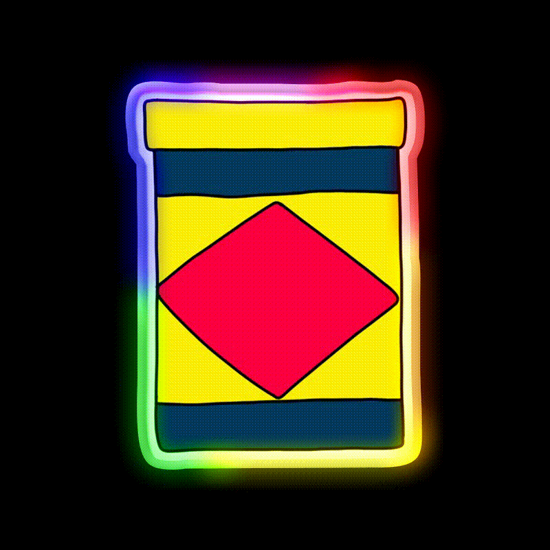 Vegemite Snack Food Led Neon Sign Rgb Color - LED neon sign close-up detail