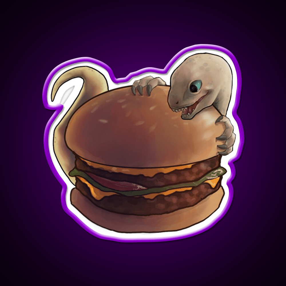 Velociburger Fast Food Led Neon Sign For Burger Place Rgb Color - Shineneon
