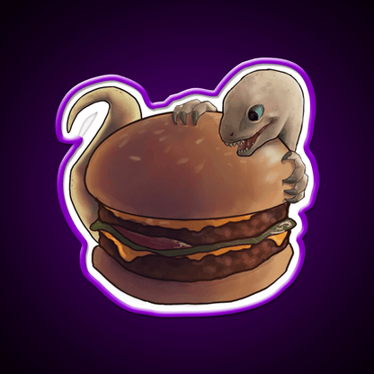 Velociburger Fast Food Led Neon Sign For Burger Place Rgb Color - Shineneon
