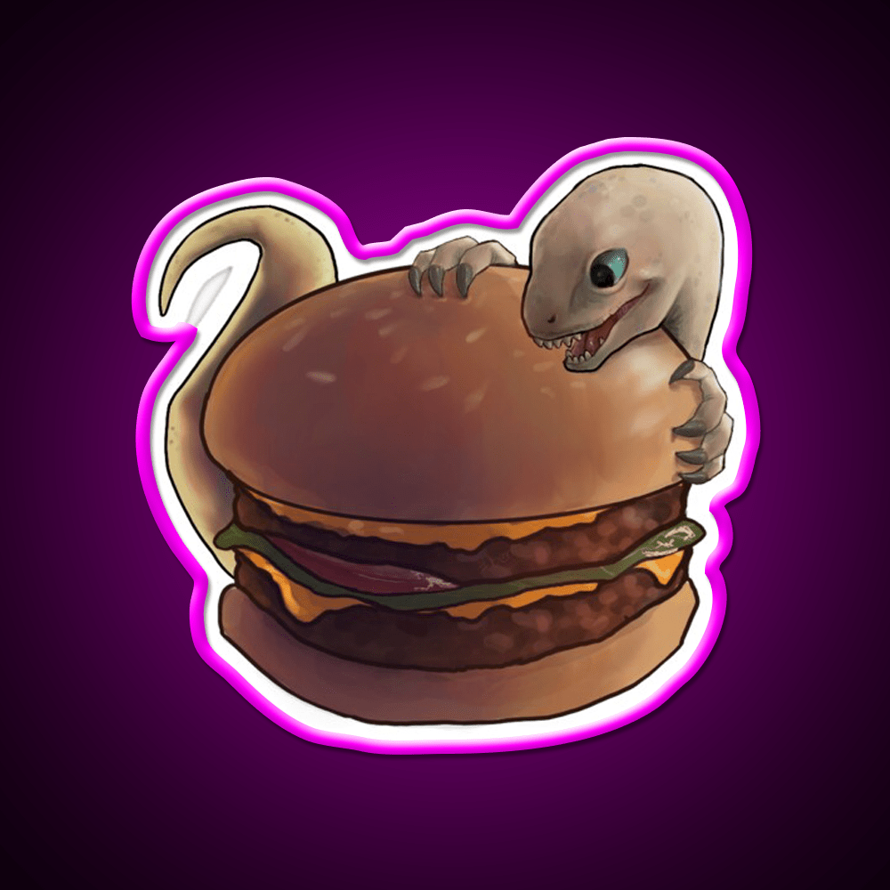 Velociburger Fast Food Led Neon Sign For Burger Place Rgb Color - Shineneon