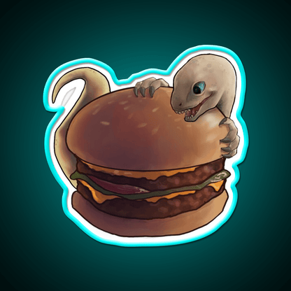 Velociburger Fast Food Led Neon Sign For Burger Place Rgb Color - Shineneon