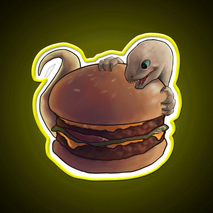 Velociburger Fast Food Led Neon Sign For Burger Place Rgb Color - Custom LED neon sign front view